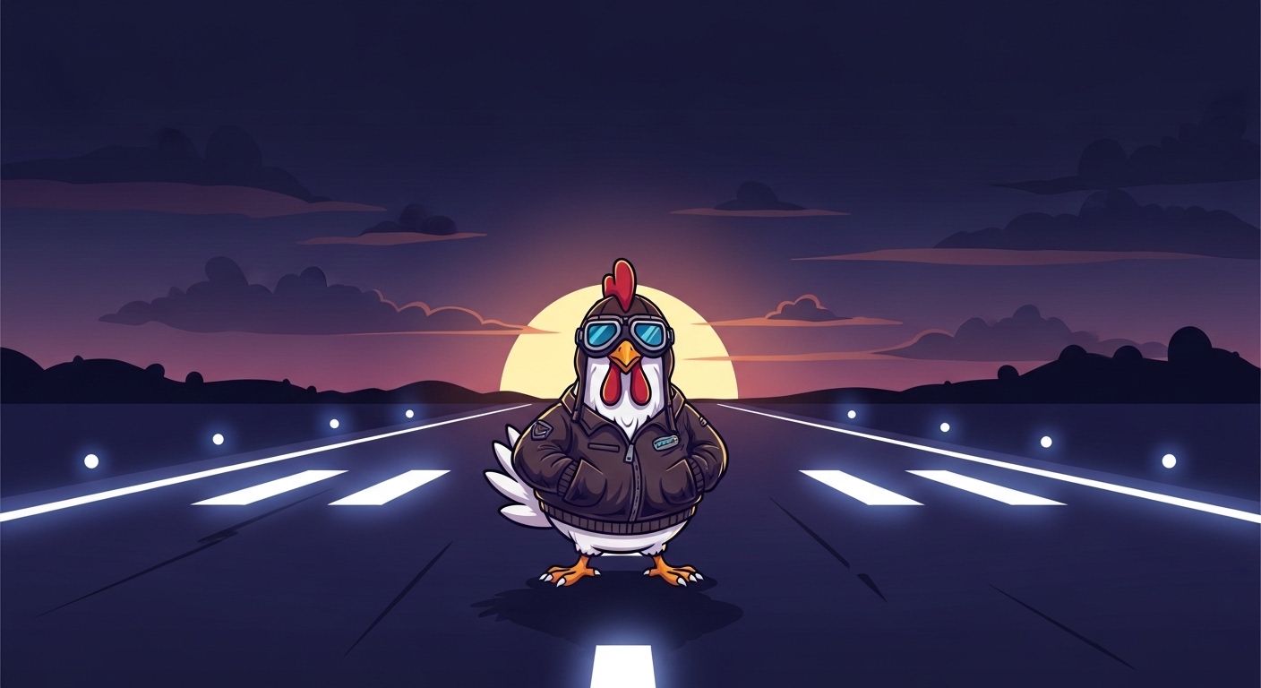 Pilot Chicken Casino — placing a bet before takeoff
