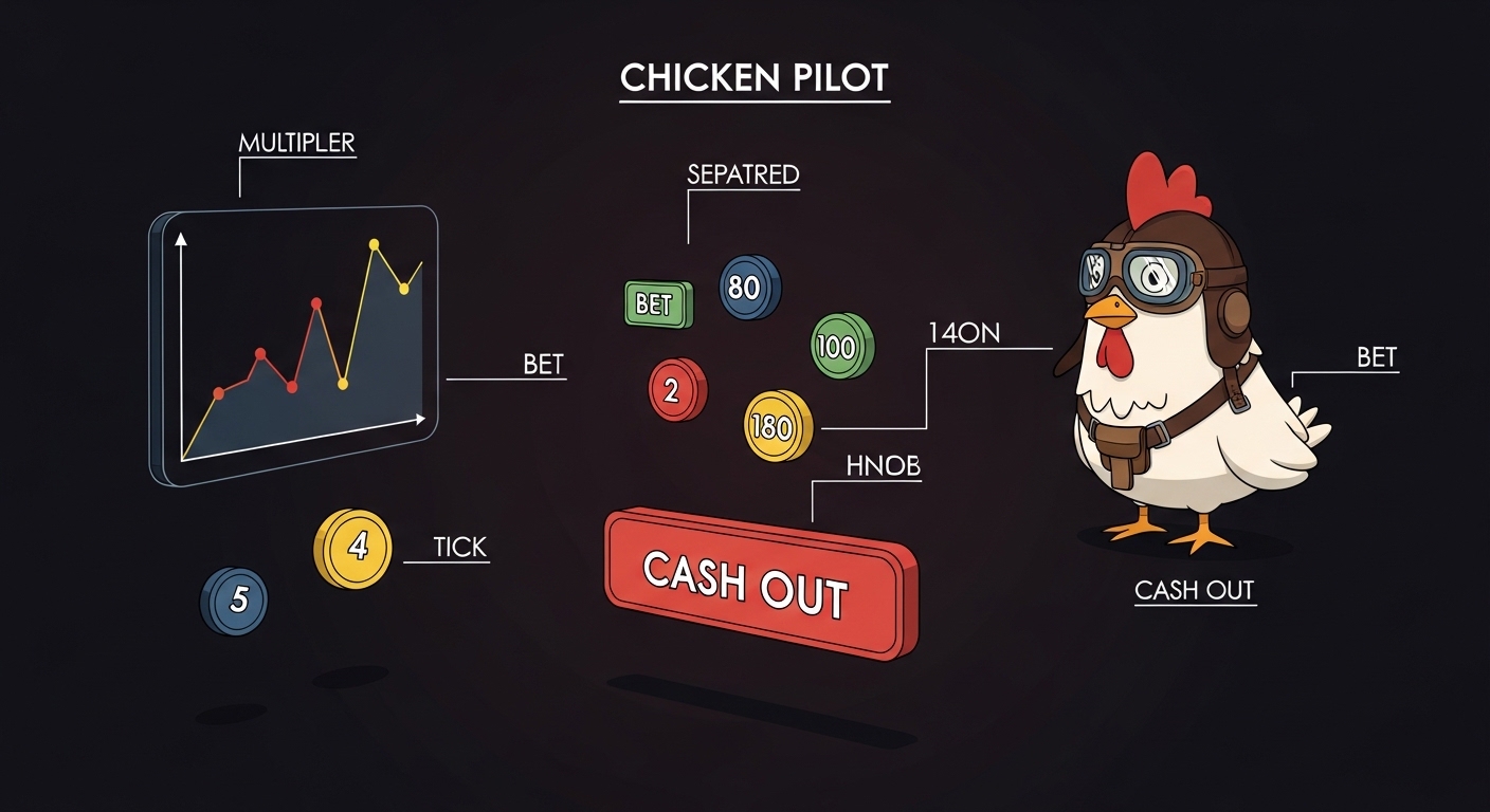 Pilot Chicken Casino review — game interface and main screen